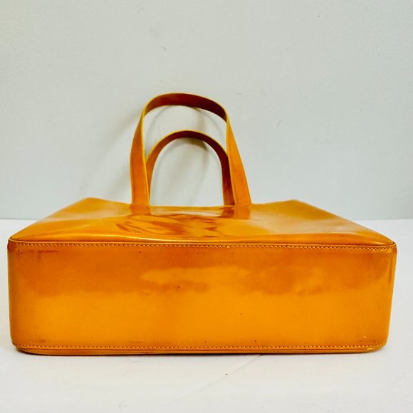 AUTHENTIC CHANEL PATENT LEATHER TOTE HANDLE BAG MADE IN FRANCE 6252108 W COA - Picture 7 of 13